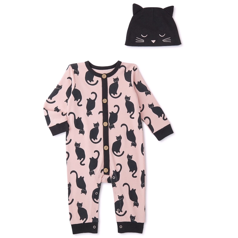 Baby Girl Cat Romper